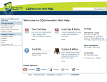 Tablet Screenshot of help.cqumail.com